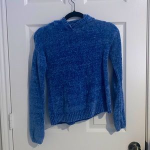 Girls 10-12 Blue Hooded Sweater from SO